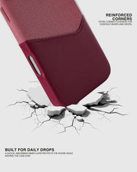 Loved by Thousands — Red wallet iPhone case with reinforced corners and a shock-absorbing inner layer