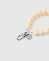 CREAM HEART PHONE STRAP