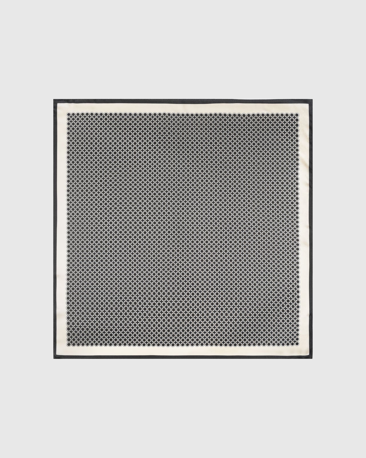 CHAIN LINK GRID SILK SCARF