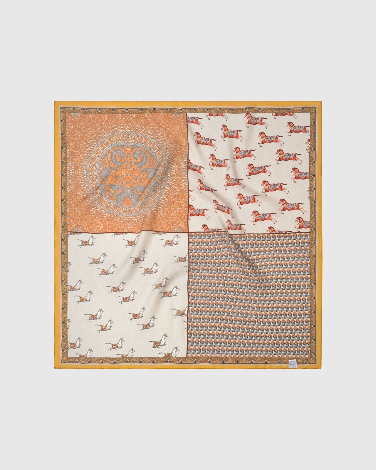 GALLOP PATCHWORK SILK SCARF