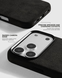 ALCANTARA PHONE CASE — BLACK