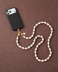 BLUSH MARBLE CROSS-BODY PHONE STRAP