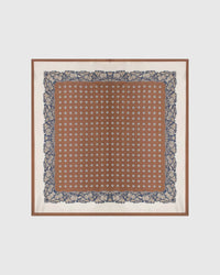 CHESTNUT BAROQUE SILK SCARF