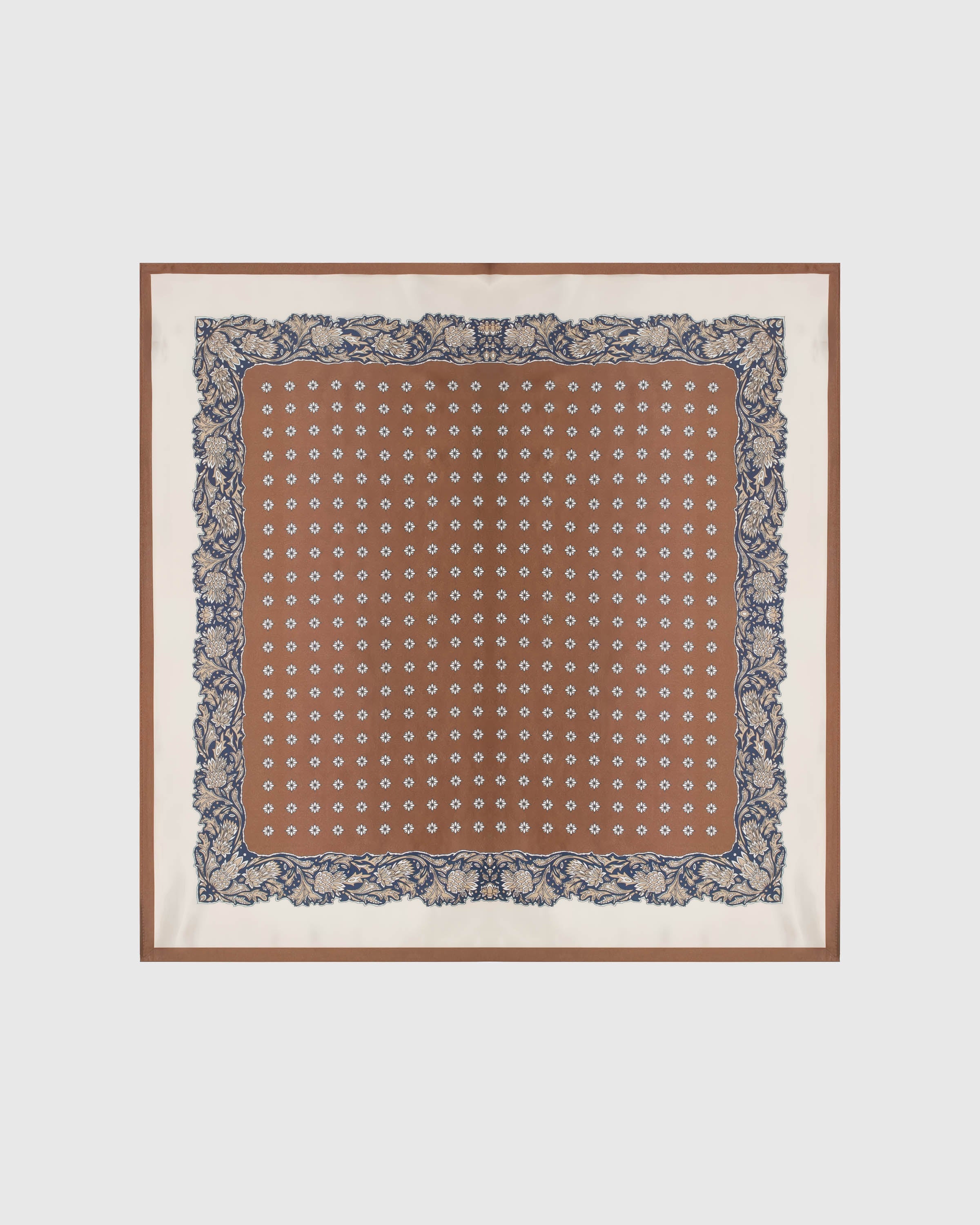 CHESTNUT BAROQUE SILK SCARF