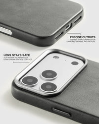 VINTAGE LEATHER NA CASE NG TELEPONO — GREY