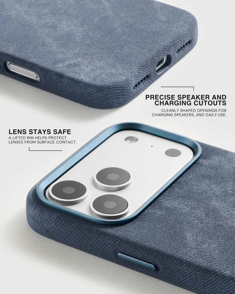 DENIM PHONE CASE — STONEWASH