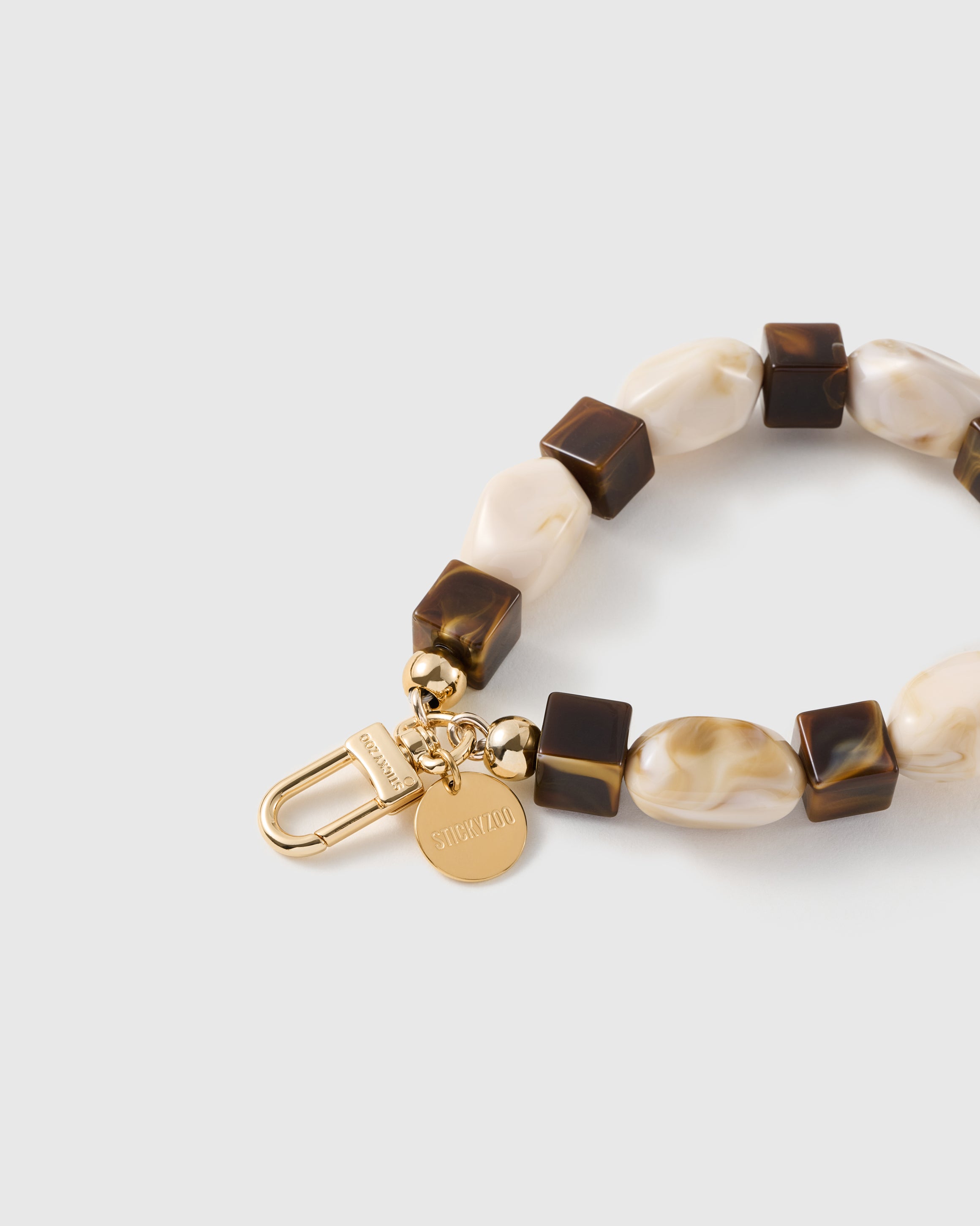 COCOA MARBLE MIX PHONE STRAP