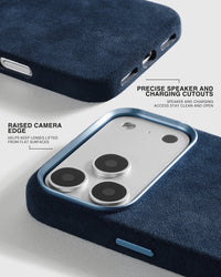 ALCANTARA PHONE CASE — COBALT