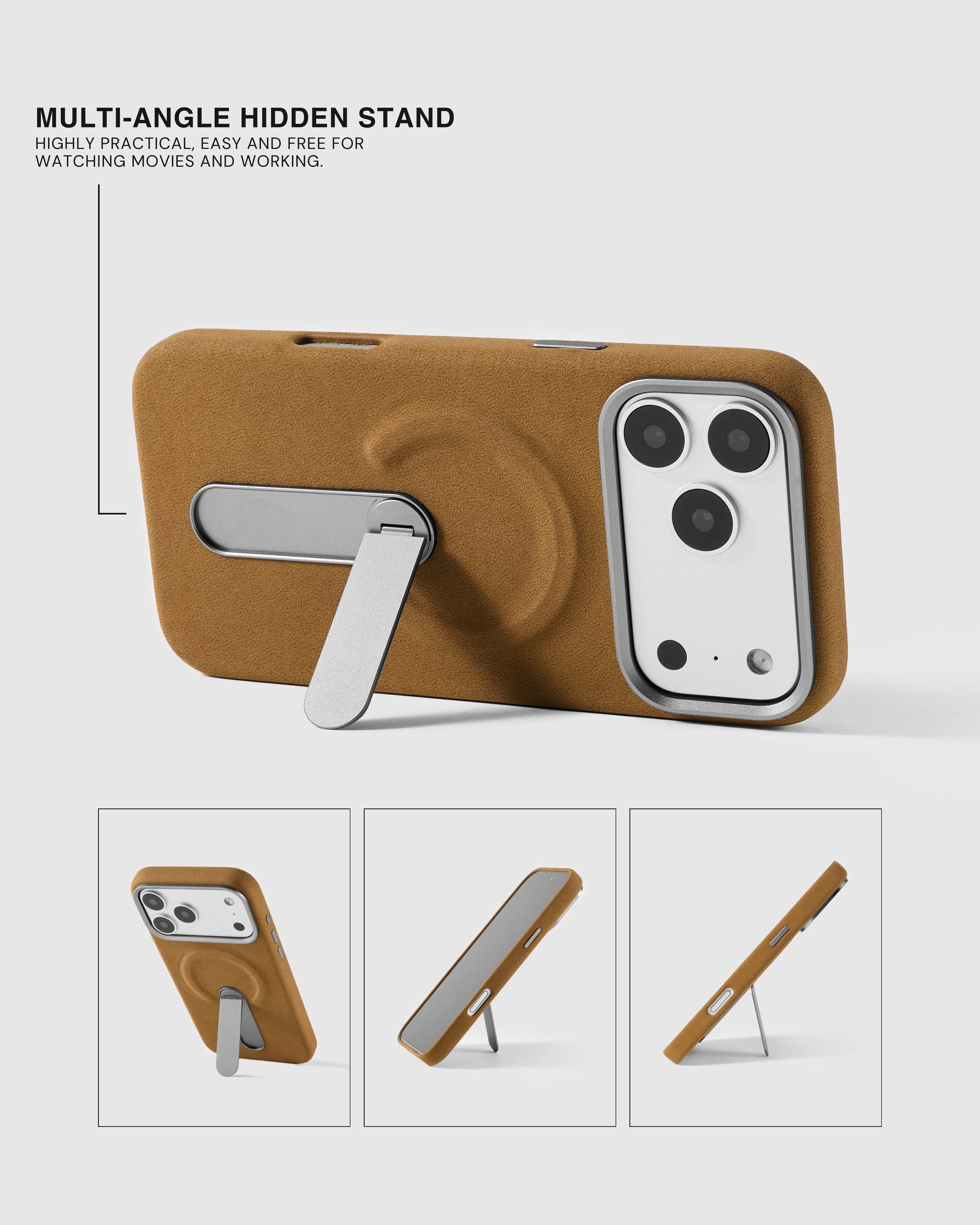 STAND PHONE CASE — TAN
