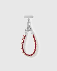 BORDEAUX BRAID CROSS-BODY PHONE STRAP