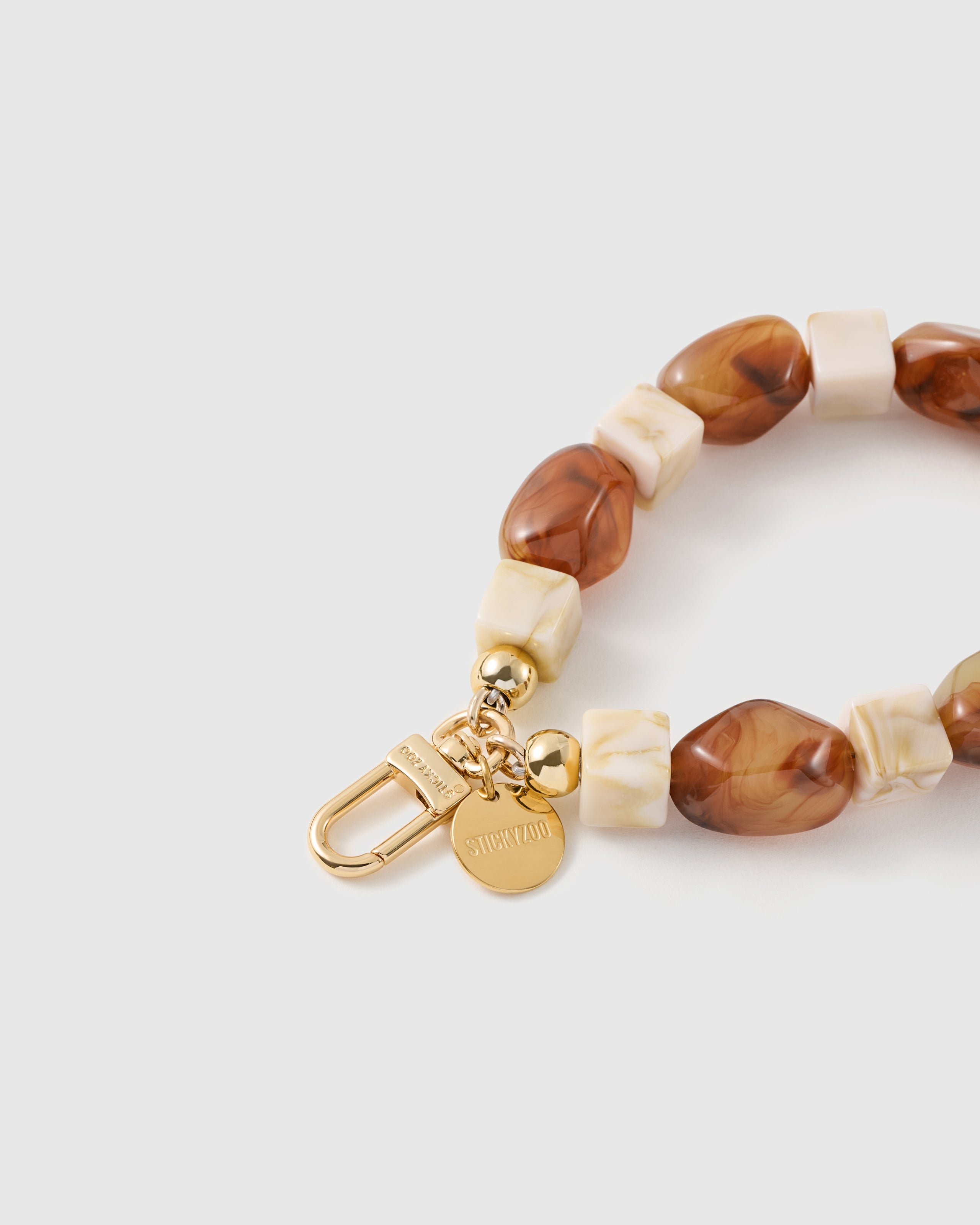 COGNAC MARBLE PHONE STRAP