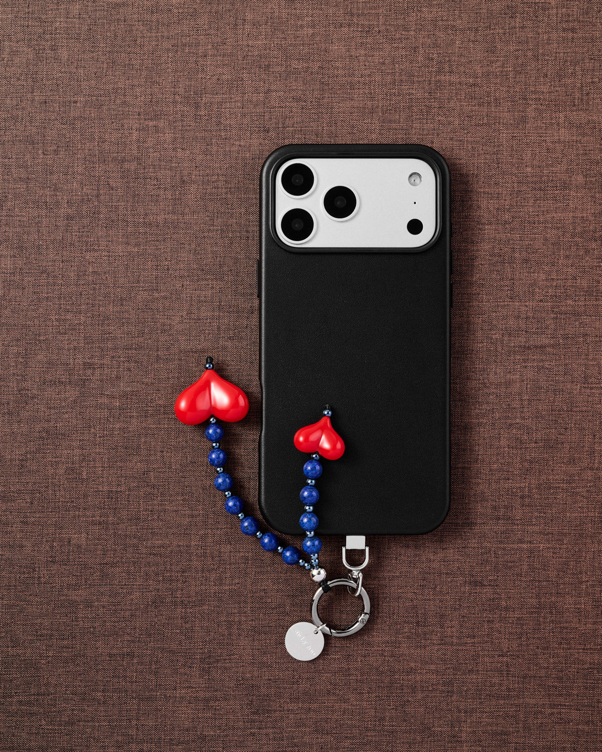 DOUBLE HEART PHONE STRAP