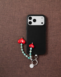 JADE HEART PHONE STRAP