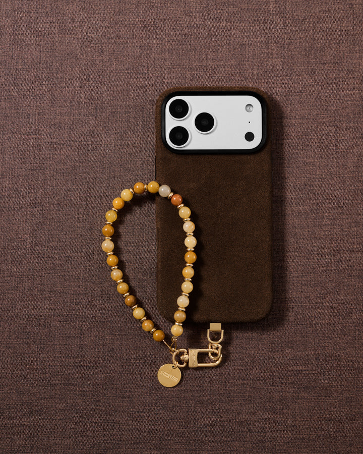 SAFFRON STONE PHONE STRAP