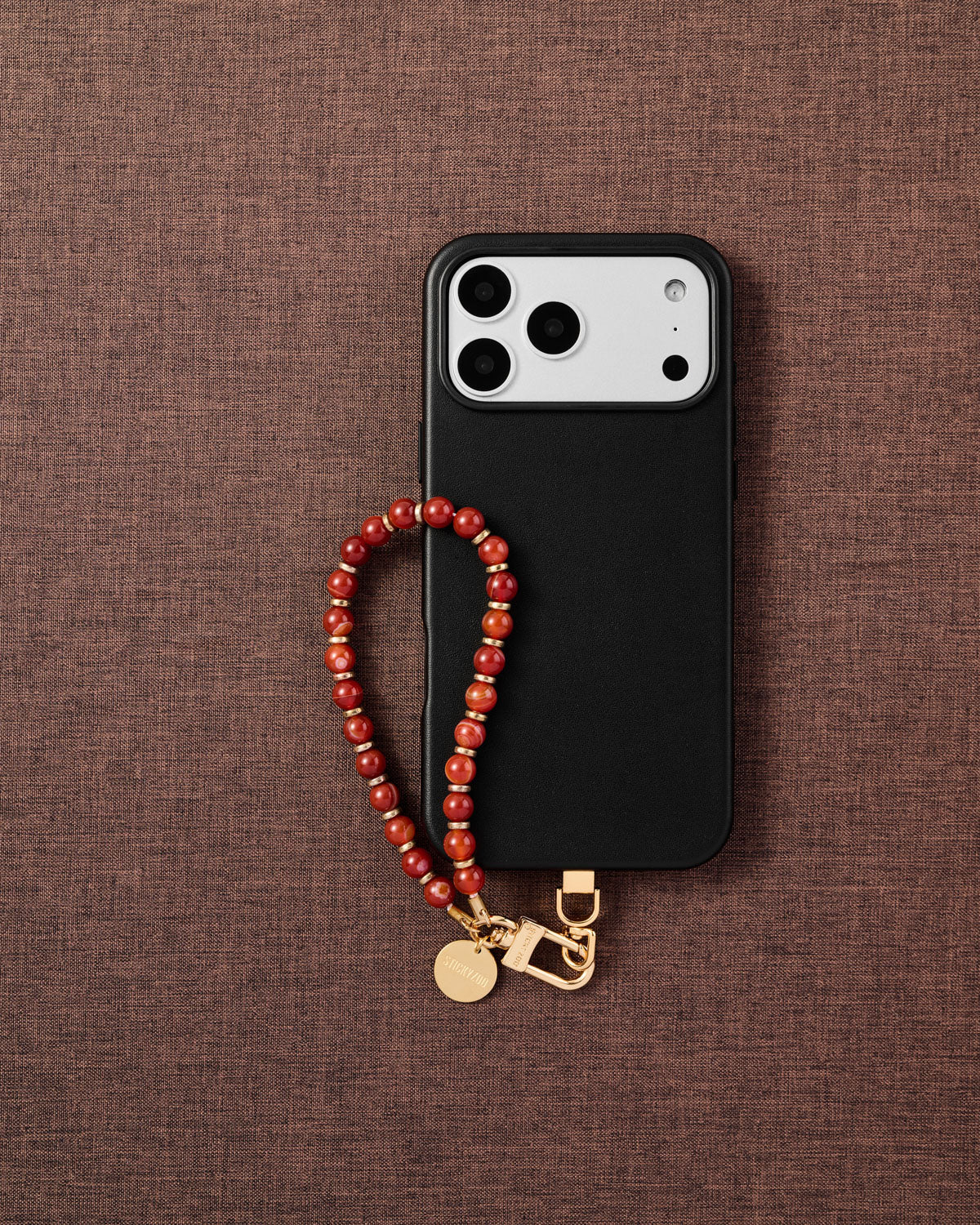RED STONE PHONE STRAP