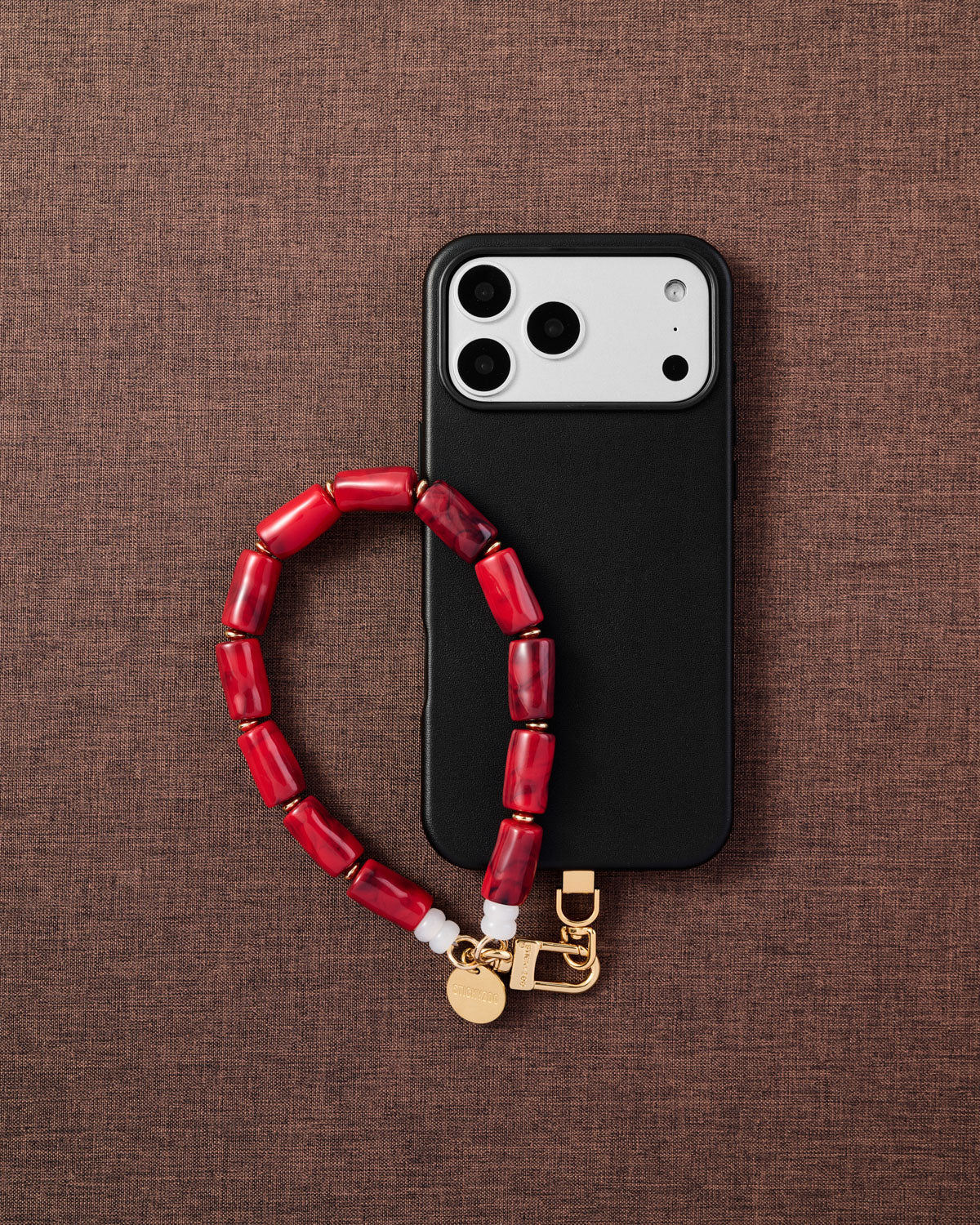 RED STONE PHONE STRAP