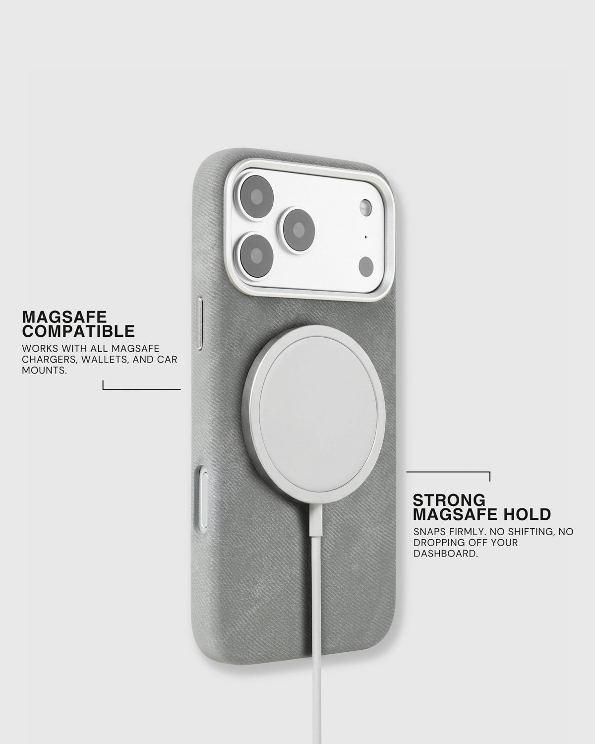 DENIM PHONE CASE — GREY