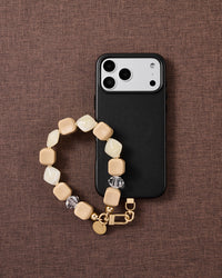 LATTE MARBLE MIX PHONE STRAP