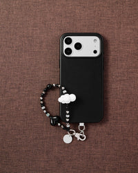 BLACK HEART CLOUD PHONE STRAP