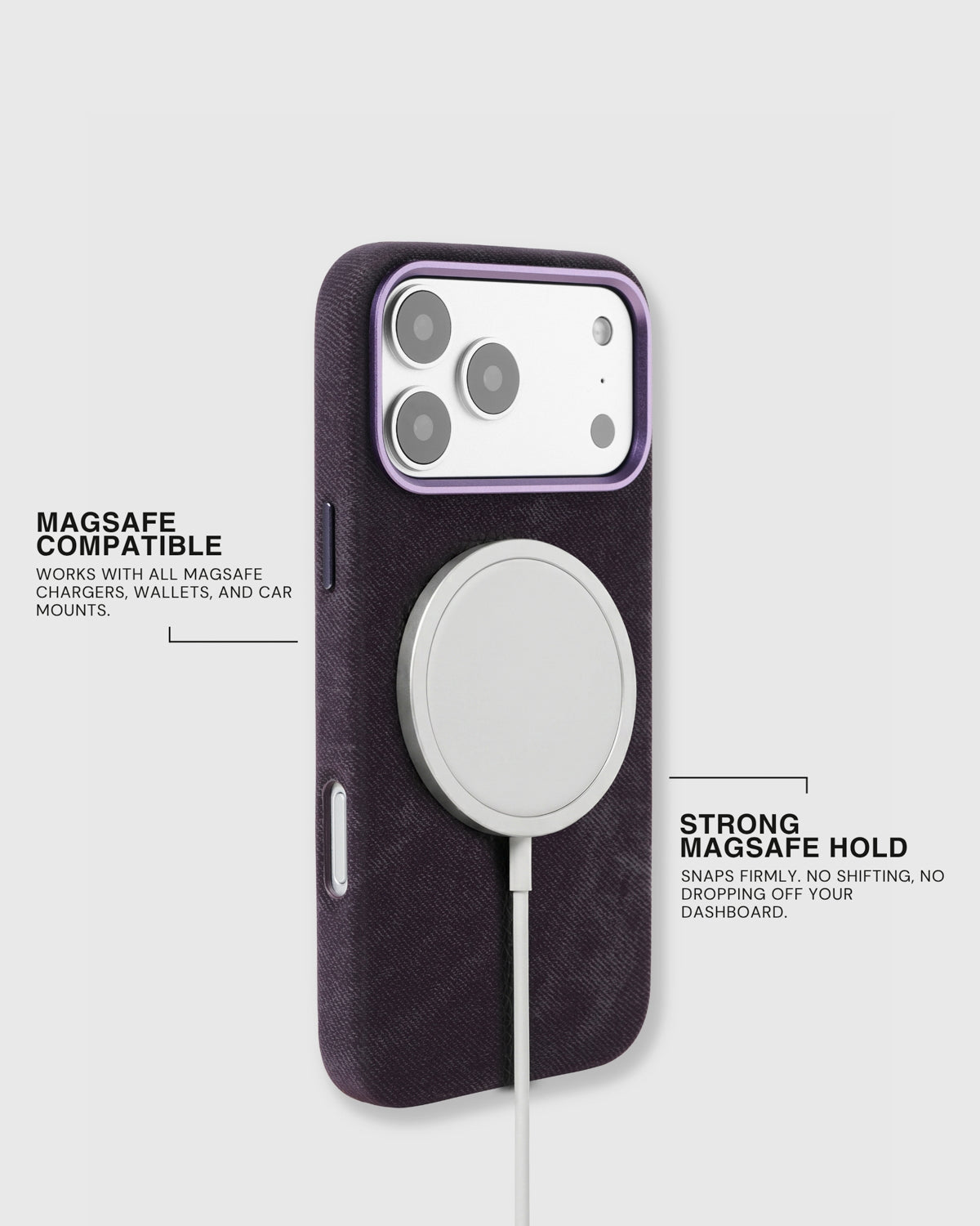 DENIM PHONE CASE — PURPLE