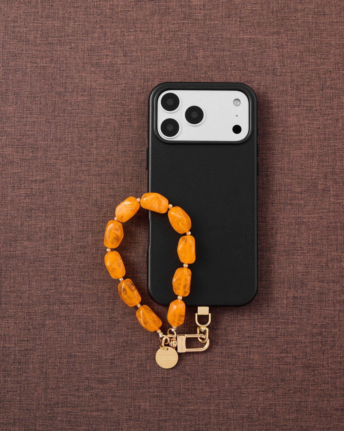 AMBER AGATE PHONE STRAP