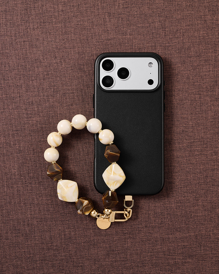 MOCHA PEARL PHONE STRAP