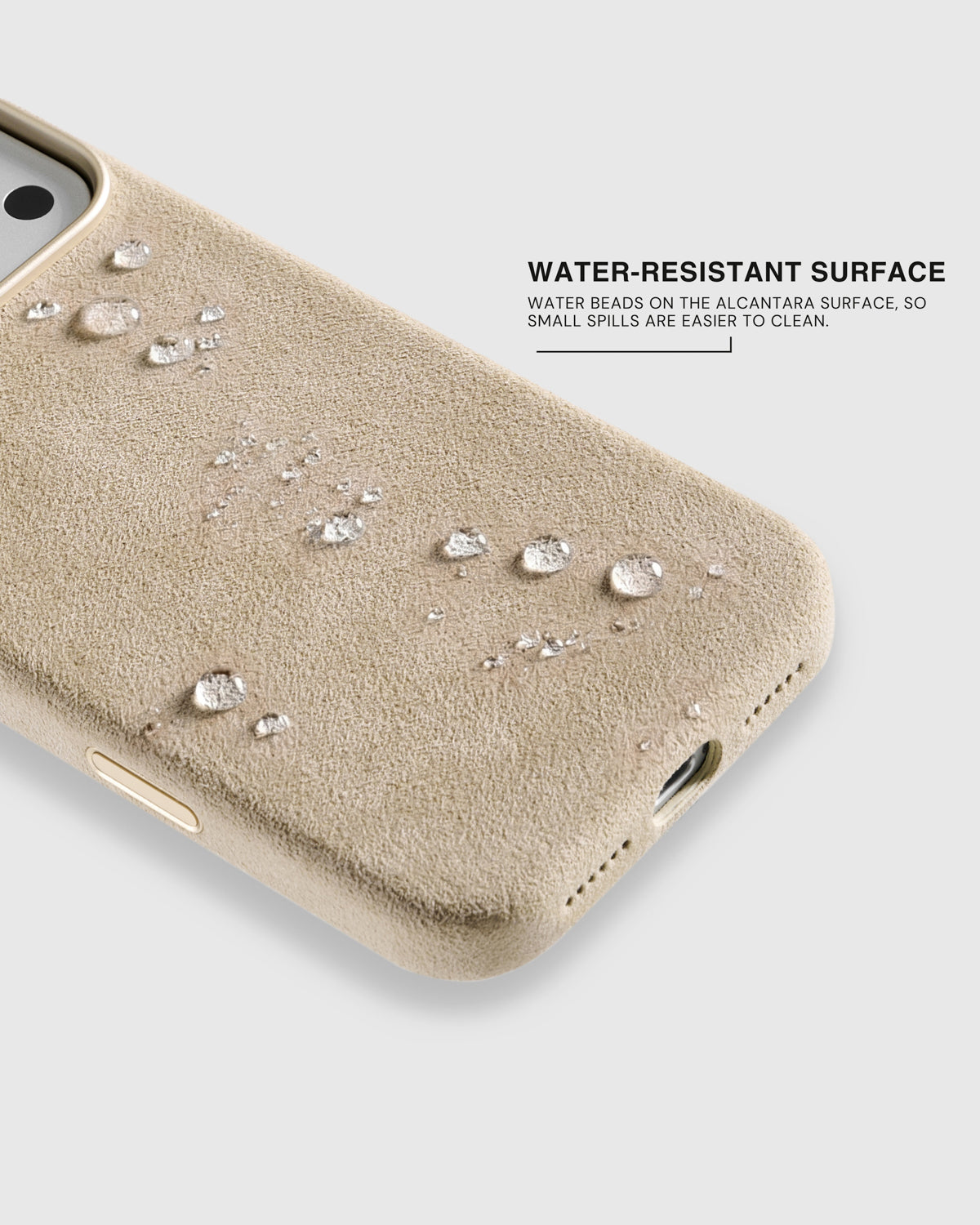 ALCANTARA PHONE CASE — SAND