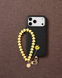 LEMON DAISY HEART PHONE STRAP