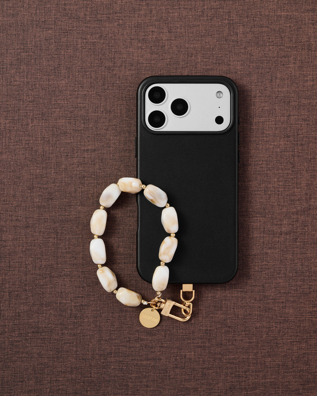AMBER MARBLE PHONE STRAP
