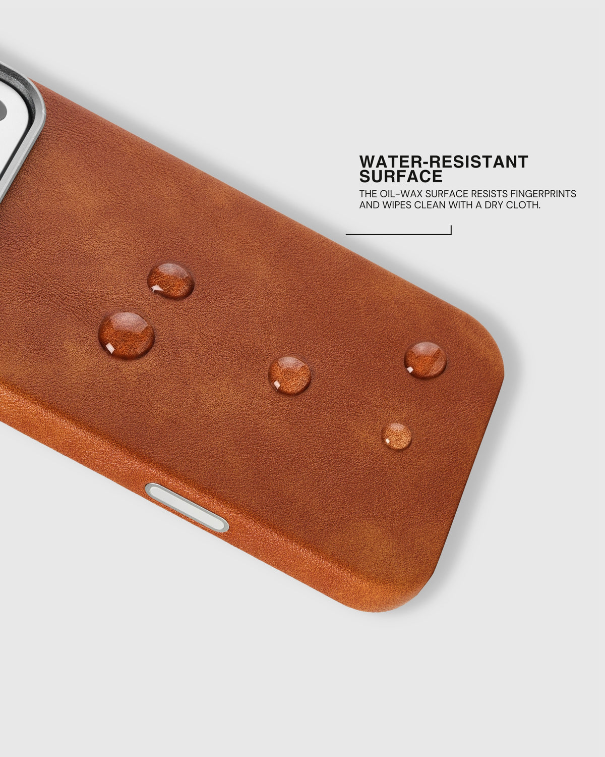 VINTAGE LEATHER NA CASE NG TELEPONO — BROWN