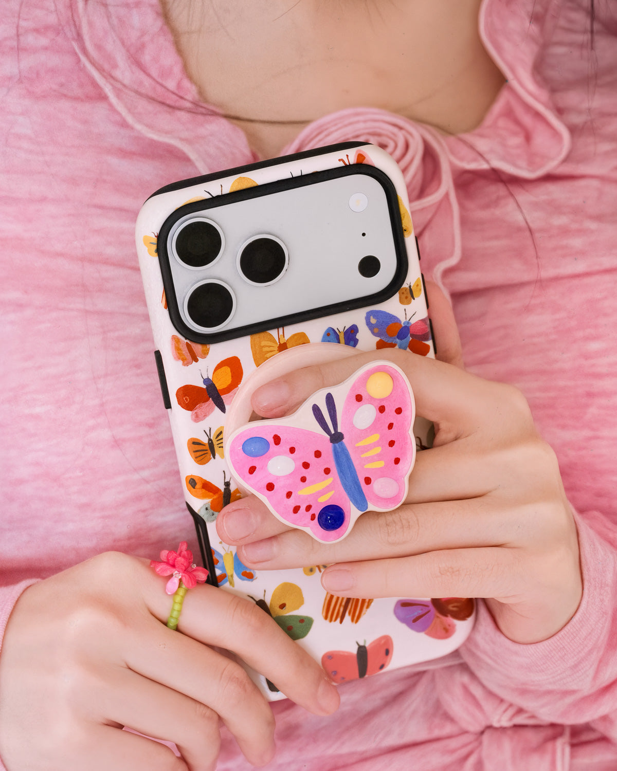 PAINTED BUTTERFLY PHONE CASE