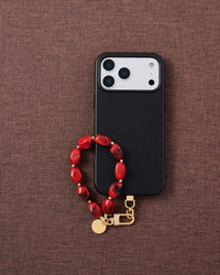 RUBY SMOKE AGATE PHONE STRAP