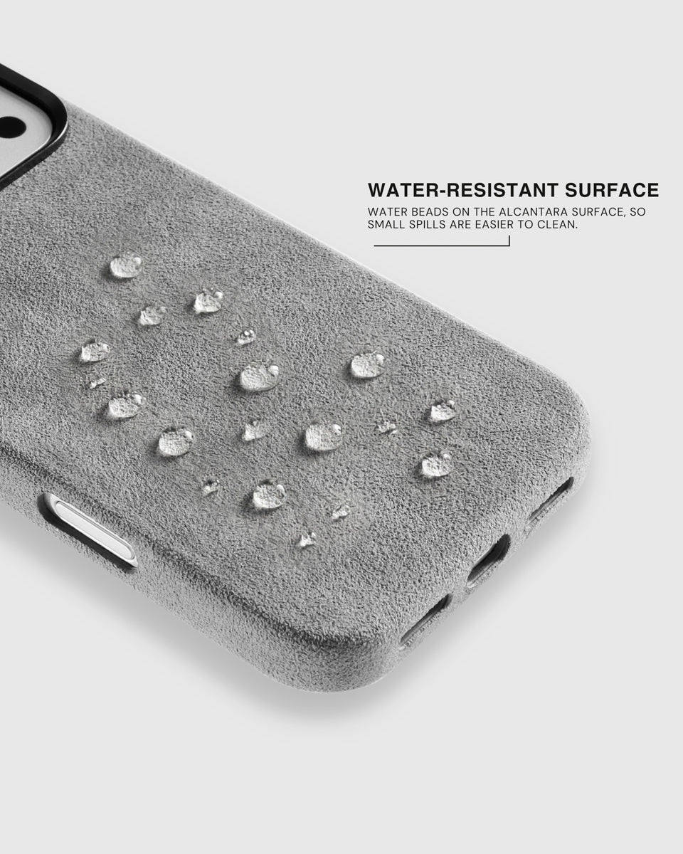 ALCANTARA PHONE CASE — ASH