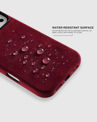 ALCANTARA PHONE CASE — BORDEAUX