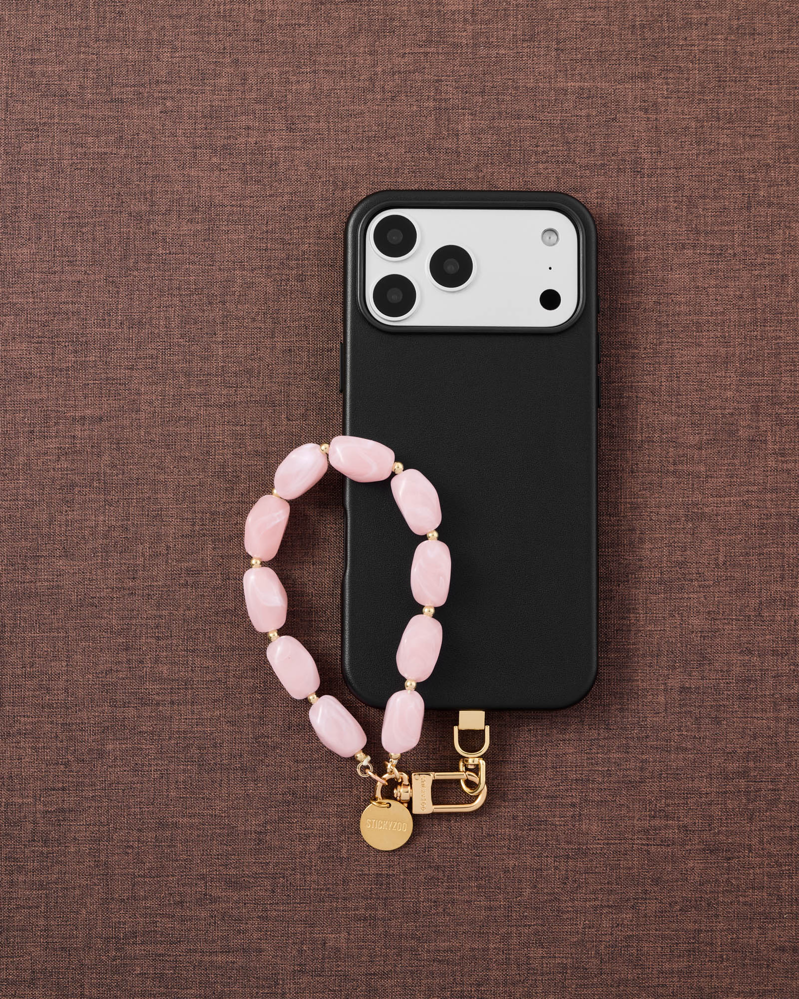 ROSE AGATE PHONE STRAP