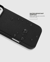 TEXTURED LEATHER CASE — BLACK