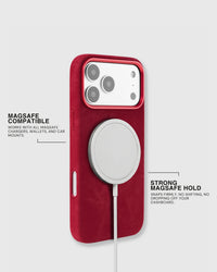 DENIM PHONE CASE — RED
