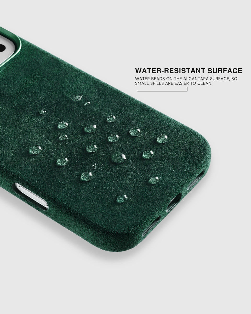 ALCANTARA PHONE CASE — EVERGREEN