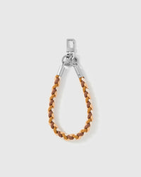 CHESTNUT BRAID CROSS-BODY PHONE STRAP