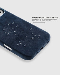 ALCANTARA PHONE CASE — COBALT