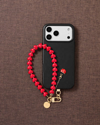 CRIMSON LADYBUG HEART STRAP NG TELEPONO  