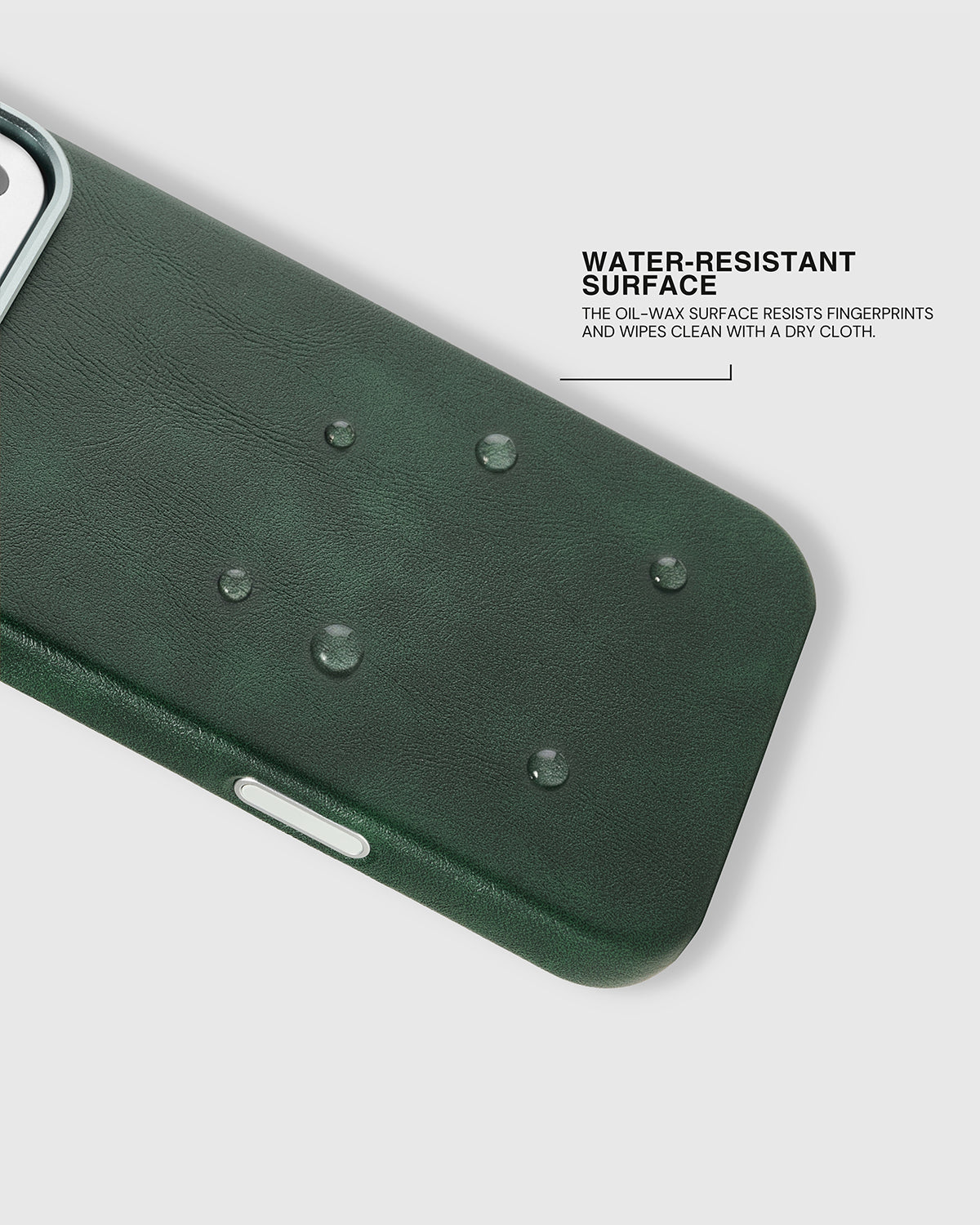 VINTAGE LEATHER PHONE CASE — GREEN
