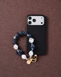 SAPPHIRE MARBLE CLUSTER PHONE STRAP