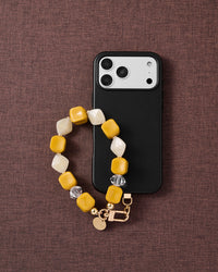 SAFFRON MARBLE MIX PHONE STRAP