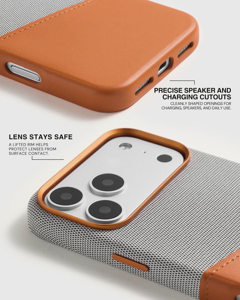 WALLET PHONE CASE — GREY ORANGE