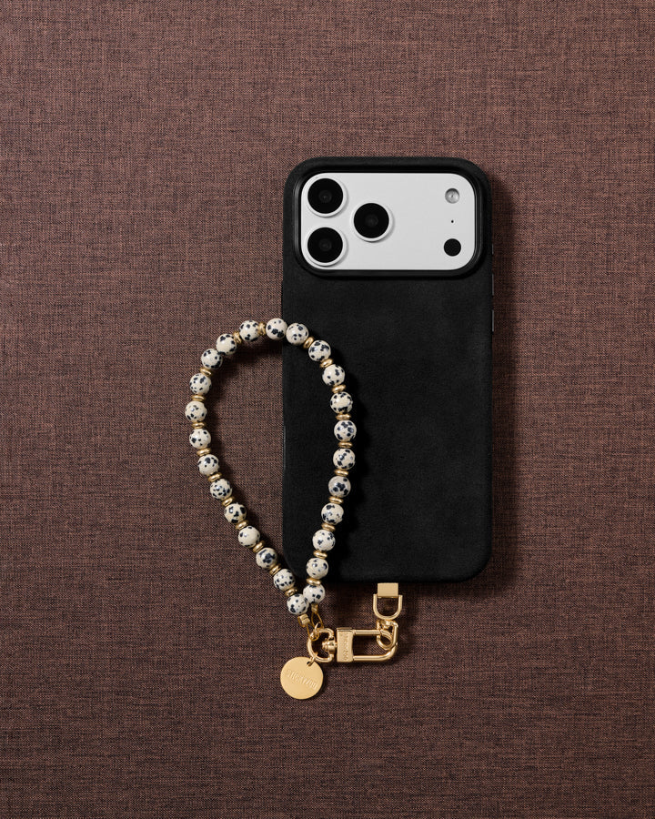DALMATIAN BEAD PHONE STRAP