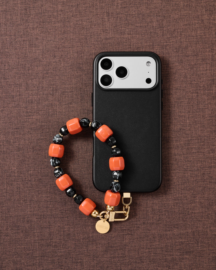 EMBER NOIR MARBLE MIX PHONE STRAP
