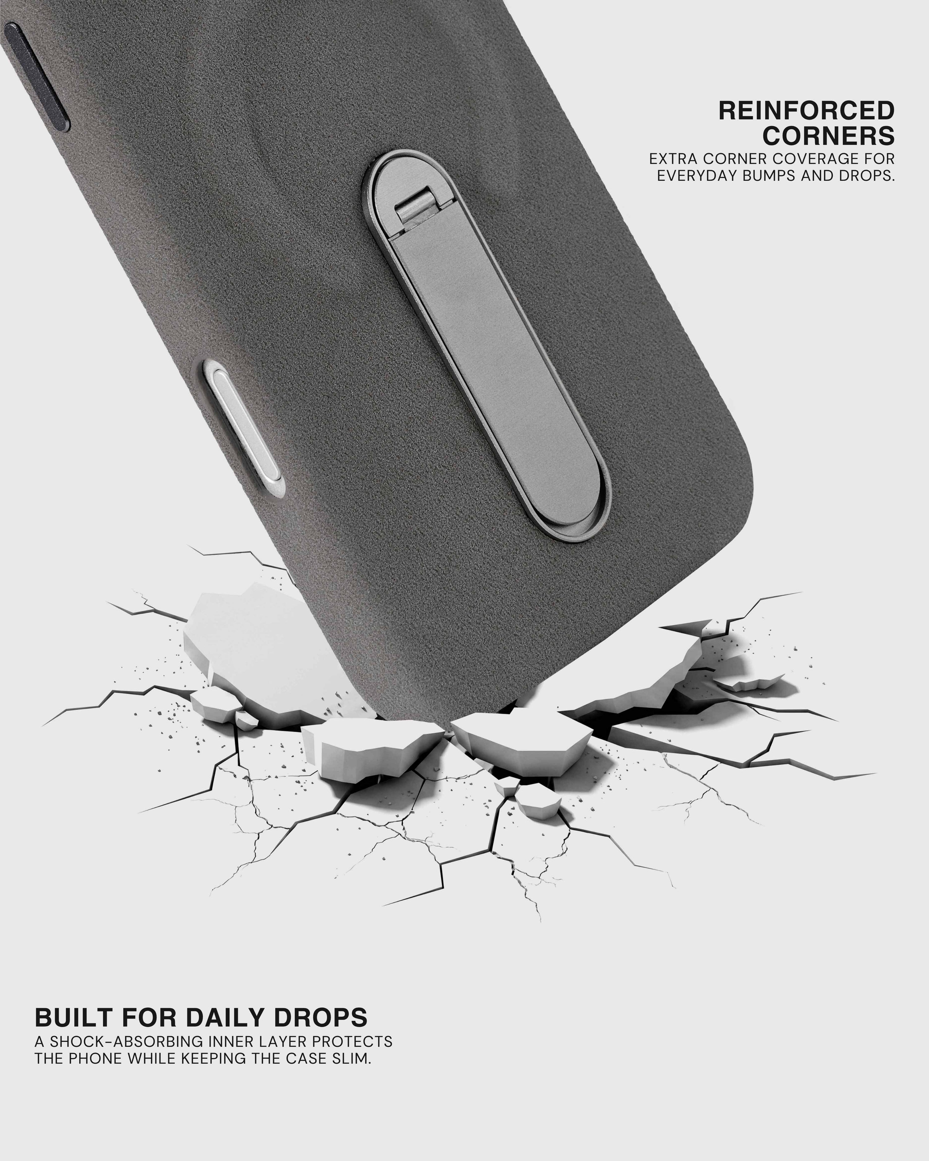 STAND PHONE CASE — GREY