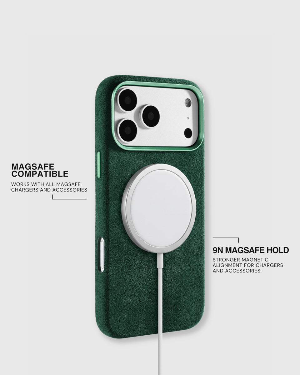 ALCANTARA PHONE CASE — EVERGREEN
