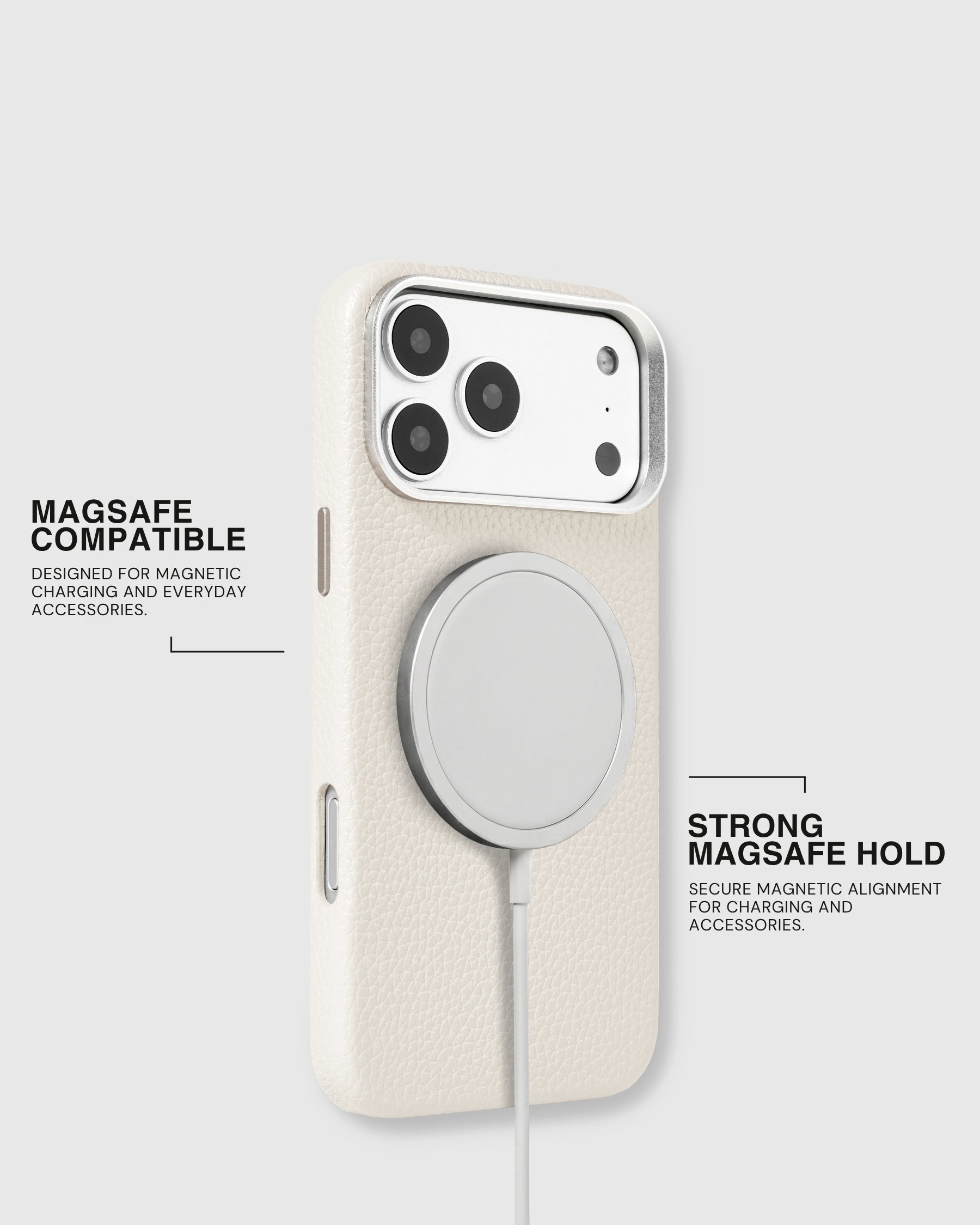 TEXTURED LEATHER CASE — WHITE